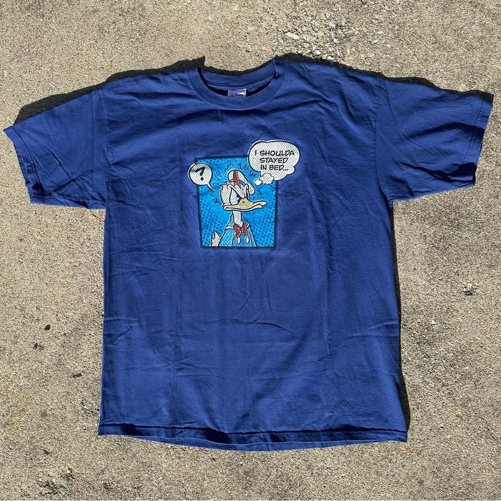 Y2K Disney store Funny Donald Duck Grumpy Humor Vintage Graphic tee